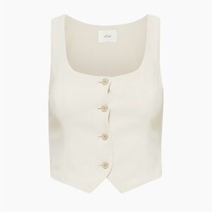 Aritzia Wilfred Rocco Vest in Matte Pearl Size 4